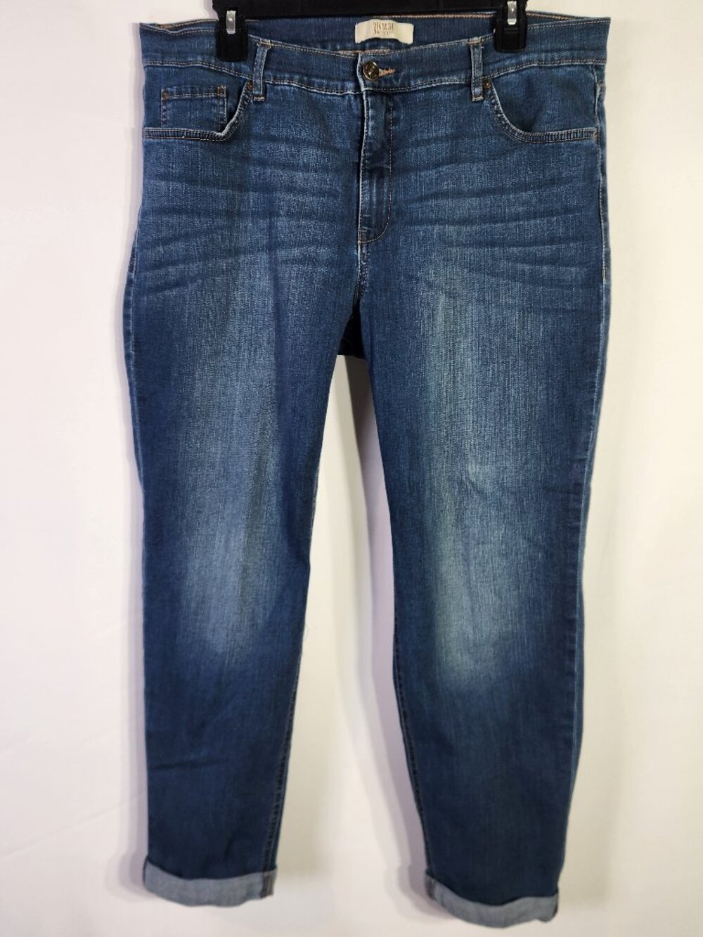 Vintage America Blues Weekend Crop Jeans Tapered Leg Medium Wash – Size 12